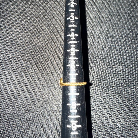 David Yurman 18K Yellow Gold Diamond Open Heart Ring 54 SZ 7 - Picture 9 of 9